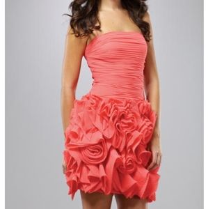 HOCO Mignon coral rosette short dress 4 6
